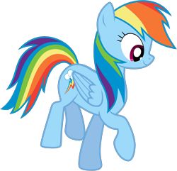 Size: 3520x3390 | Tagged: safe, artist:tomfraggle, derpibooru import, rainbow dash, pegasus, pony, female, high res, mare, simple background, solo, transparent background, vector, walking