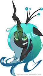 Size: 650x1154 | Tagged: safe, artist:mr4500k, queen chrysalis, changeling, changeling queen, grin, simple background, solo, transparent background