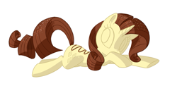 Size: 685x335 | Tagged: safe, artist:reuniclus, rarity, food pony, original species, pony, unicorn, chocolate