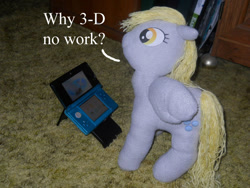 Size: 720x540 | Tagged: safe, artist:eratosofcyrene, derpy hooves, pegasus, pony, 3ds, female, irl, mare, photo, plushie, solo