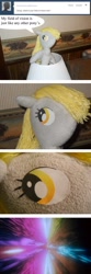 Size: 640x1920 | Tagged: safe, artist:eratosofcyrene, derpy hooves, pegasus, pony, askplushderpy, female, irl, mare, photo, plushie