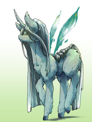 Size: 910x1202 | Tagged: safe, artist:toki, queen chrysalis, changeling, changeling queen, fluffy, solo