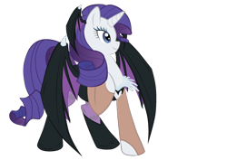 Size: 842x595 | Tagged: safe, artist:tiakaneko, rarity, pony, unicorn, costume, darkstalkers, morrigan aensland, solo