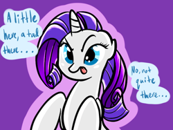 Size: 640x480 | Tagged: safe, artist:ruby-sunrise, rarity, pony, unicorn, ask, ask gamer rarity, female, horn, mare, solo