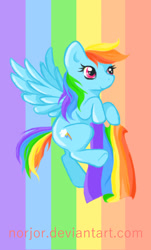 Size: 516x853 | Tagged: safe, artist:norjor, derpibooru import, rainbow dash, pegasus, pony, cute, dashabetes, female, gay pride, gay pride flag, mare, multicolored hair, pride, smiling, solo