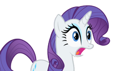 Size: 1280x720 | Tagged: safe, edit, edited screencap, screencap, rarity, pony, unicorn, a dog and pony show, background removed, exploitable, open mouth, reaction image, shocked, simple background, solo, transparent background