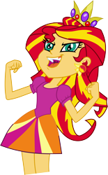 Size: 4219x6811 | Tagged: safe, artist:that1megaleafan, sunset shimmer, equestria girls, absurd resolution, crown, evil, faic, fall formal, meme, prom queen meme, pure unfiltered evil, simple background, solo, trace, transparent background, vector