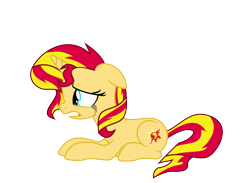 Size: 7200x5283 | Tagged: safe, artist:elsia-pony, sunset shimmer, pony, unicorn, .svg available, absurd resolution, crying, running makeup, simple background, solo, sunsad shimmer, svg, transparent background, vector