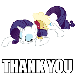 Size: 512x512 | Tagged: safe, artist:drzackrosimagemacros, rarity, pony, unicorn, bowing, female, horn, mare, white coat