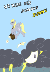 Size: 900x1289 | Tagged: dead source, safe, artist:koeks-bienchen, derpy hooves, pegasus, pony, female, mare, solo