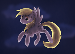 Size: 1400x1000 | Tagged: safe, artist:maplesunrise, derpy hooves, pegasus, pony, crying, female, flying, mare