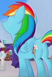 Size: 391x585 | Tagged: safe, derpibooru import, screencap, rainbow dash, pegasus, pony, my little pony: the movie, cropped, plot, solo focus, wings