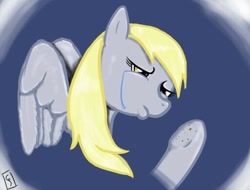 Size: 512x390 | Tagged: safe, artist:capt-sketcher-man, derpy hooves, pegasus, pony, female, mare, muffin, solo, underhoof