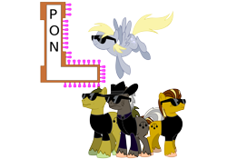 Size: 8000x5600 | Tagged: safe, artist:the-divine-demon, derpy hooves, pegasus, pony, .svg available, absurd resolution, big hoss, cash money, corey harrison, crossover, fanfic, female, mare, old money, pawn stars, ponified, rich harrison, rick harrison, svg, vector