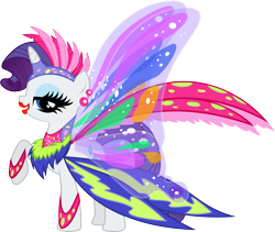 Size: 10894x9177 | Tagged: safe, artist:wictimcz, rarity, pony, unicorn, sonic rainboom (episode), absurd resolution, butterfly wings, glimmer wings, simple background, solo, transparent background, vector, wings