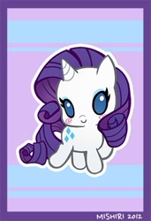 Size: 300x439 | Tagged: safe, artist:mishiri, rarity, pony, unicorn, chibi, cute, female, horn, mare, solo