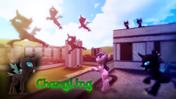 Size: 1280x720 | Tagged: safe, artist:gonzalolog, derpibooru import, twilight sparkle, changeling, 3d, downloadable, gmod