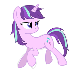Size: 547x529 | Tagged: safe, artist:paking pie, starlight glimmer, pony, unicorn, alternate hairstyle, female, mare, solo