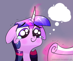 Size: 1200x1006 | Tagged: safe, artist:underpable, derpibooru import, edit, twilight sparkle, pony, floppy ears, scroll, solo, template