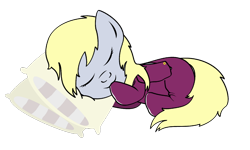 Size: 1000x600 | Tagged: safe, artist:therecliner27, derpy hooves, pegasus, pony, clothes, female, foal, footed sleeper, mare, pajamas, pillow, sleeping