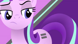 Size: 3840x2160 | Tagged: safe, artist:spntax, starlight glimmer, pony, unicorn, displeased, equal cutie mark, female, mare, minimalist, raised eyebrow, solo, vector, wallpaper