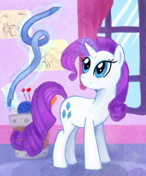 Size: 1000x1200 | Tagged: safe, artist:lady-largo, rarity, pony, unicorn, female, horn, mare, solo, white coat