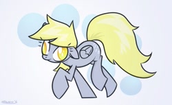 Size: 735x450 | Tagged: safe, artist:astalakio, derpy hooves, pegasus, pony, cute, derpabetes, female, mare, no pupils, solo