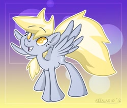 Size: 709x600 | Tagged: safe, artist:astalakio, derpy hooves, pegasus, pony, female, happy, mare, solo