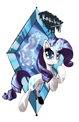 Size: 1397x2153 | Tagged: safe, artist:monythecat, rarity, pony, unicorn, abstract background, cutie mark background, fabric, female, magic, mare, solo, telekinesis