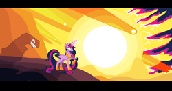 Size: 5256x2776 | Tagged: safe, artist:foldawaywings, derpibooru import, twilight sparkle, twilight sparkle (alicorn), alicorn, pony, glowing eyes