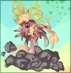 Size: 1153x1186 | Tagged: safe, artist:caramelflower, derpy hooves, pegasus, pony, cloud, female, mare, raincloud