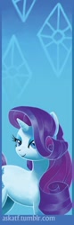 Size: 200x600 | Tagged: safe, artist:sugarsongart, rarity, pony, unicorn, bookmark, female, horn, mare, white coat