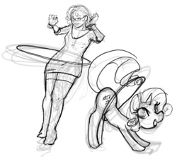 Size: 1024x911 | Tagged: safe, artist:moronsonofboron, rarity, pony, human ponidox, humanized, loop-de-hoop