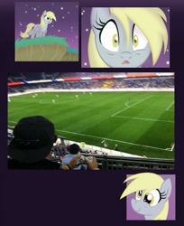 Size: 405x496 | Tagged: safe, derpy hooves, pegasus, pony, controller, discovery meme, exploitable meme, female, football, mare, meme