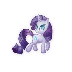 Size: 1000x1000 | Tagged: safe, artist:lunethetiger, rarity, pony, unicorn, female, horn, mare, solo, white coat