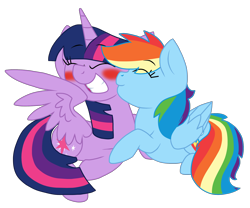 Size: 2100x1750 | Tagged: safe, artist:ashleigharts, derpibooru import, rainbow dash, twilight sparkle, twilight sparkle (alicorn), alicorn, pegasus, pony, female, lesbian, shipping, simple background, transparent background, twidash