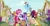 Size: 910x465 | Tagged: safe, derpibooru import, edit, edited screencap, screencap, apple bloom, applejack, big macintosh, carrot cake, cup cake, fluttershy, granny smith, mayor mare, photo finish, pinkie pie, rainbow dash, rarity, scootaloo, snails, snips, spike, sweetie belle, tempest shadow, twilight sparkle, twilight sparkle (alicorn), zecora, alicorn, dragon, earth pony, pegasus, pony, unicorn, zebra, my little pony: the movie, /mlp/, alternate timeline, broken horn, camera, cutie mark crusaders, discovery family logo, eye scar, female, good end, horn, improved, mane six, mare, opening, pretty pretty tempest, scar