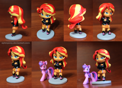 Size: 1800x1312 | Tagged: safe, artist:aplexpony, sunset shimmer, twilight sparkle, equestria girls, blind bag, custom, cute, humanized, sculpture, toy