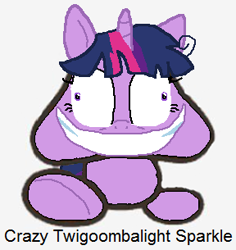 Size: 288x305 | Tagged: safe, derpibooru import, twilight sparkle, cursed image, goomba, not salmon, species swap, super mario bros., twilight snapple, wat, what has magic done, what has science done, why