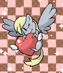 Size: 322x377 | Tagged: safe, artist:fiatan, derpy hooves, pegasus, pony, female, heart, mare, solo