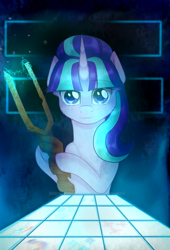 Size: 1700x2500 | Tagged: safe, artist:mp-printer, starlight glimmer, pony, unicorn, the cutie map, cutie mark vault, s5 starlight, solo, staff, staff of sameness