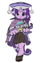 Size: 540x860 | Tagged: safe, artist:brownie-bytes, starlight glimmer, anthro, clothes, crossover, final fantasy, sage, simple background, solo, white background