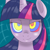 Size: 500x500 | Tagged: safe, derpibooru import, twilight sparkle, pony, bust, female, grin, hypnosis, looking at you, mare, portrait, smiling, solo, swirly eyes