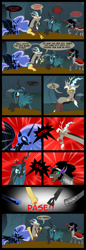 Size: 1024x2987 | Tagged: safe, artist:countdoofus, discord, king sombra, nightmare moon, queen chrysalis, changeling, changeling queen, pony, unicorn, ..., comic, rock paper scissors, swedish, translation