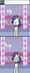 Size: 459x1095 | Tagged: safe, artist:inkypaws-productions, rarity, pony, unicorn, ask, askspikeandrarity, older, tumblr