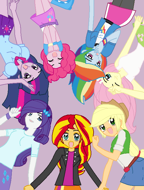 1197177 - safe, artist:azaleasdolls, artist:fannitasticfangirl, applejack,  fluttershy, pinkie pie, rainbow dash, rarity, twilight sparkle, alicorn,  human, pony, equestria girls, g4, anna, barely eqg related, clothes,  crossover, crown, dress, elsa