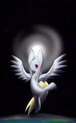 Size: 1550x2500 | Tagged: safe, artist:dshou, derpy hooves, pegasus, pony, female, mare, space