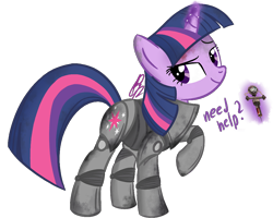 Size: 1000x800 | Tagged: safe, artist:ppdraw, derpibooru import, twilight sparkle, dirt, fallout, power armor, powered exoskeleton, stimpak