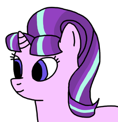 Size: 1220x1268 | Tagged: safe, artist:elmarcosluckydel96, starlight glimmer, pony, unicorn, female, horn, mare, simple background, solo, two toned mane, white background