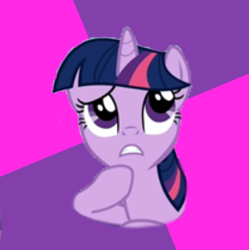 Size: 399x400 | Tagged: safe, derpibooru import, twilight sparkle, pony, unicorn, female, looking up, mare, meme, thinking